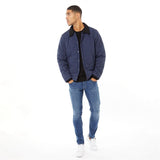 JACK AND JONES Mens Lord Quilted Jacket Navy Blazer