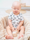 Printed cotton bodysuits for babies