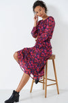 Pink Floral 'Lorie' Midi Dress