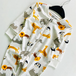 Safari Adventure 2-Way Zip Baby Romper – Soft & Breathable Cotton