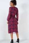 Pink Floral 'Lorie' Midi Dress