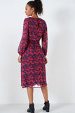 Pink Floral 'Lorie' Midi Dress
