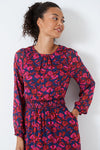 Pink Floral 'Lorie' Midi Dress