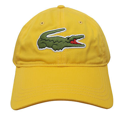 Lacoste Broom Contrast Strap And Oversized Crocodile Strapback Cap