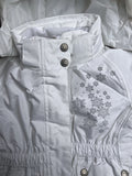 Girls White Faux Hoodie Winter Jacket – 3-in-1 Waterproof & Windproof Coat