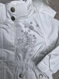 Girls White Faux Hoodie Winter Jacket – 3-in-1 Waterproof & Windproof Coat