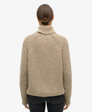 Slouchy Stitch Roll Neck Knit
Colour: Soft Beige Marl