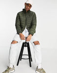 New Look Funnel Neck Puffer Jacket in Khaki