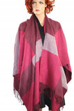 M&S Warm Soft Scarf Plaid Poncho