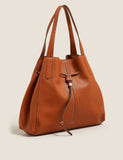 M&S Faux Leather Drawstring Tote Bag