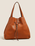 M&S Faux Leather Drawstring Tote Bag