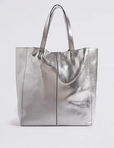 M&S Leather Shopper Bag