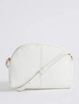 M&S Leather Crescent Cross Body Bag