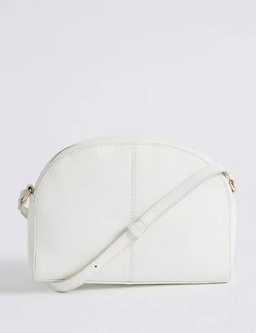 M&S Leather Crescent Cross Body Bag