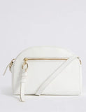 M&S Leather Crescent Cross Body Bag
