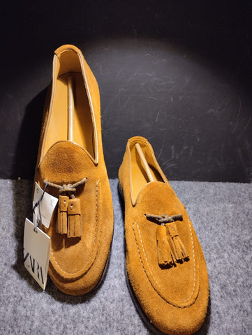 Zara Suede Moccasin With Tassel