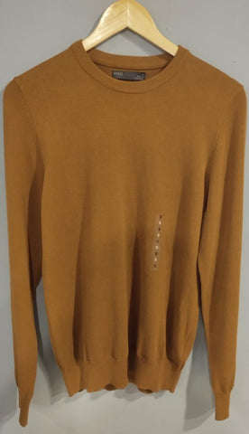 M&S Pure Cotton Crew Neck Sweater Tan