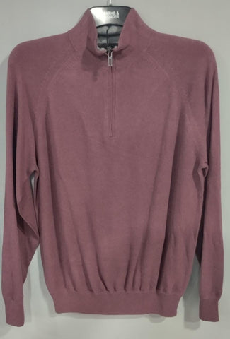 M&S Half Zip Cotton Cashmere Berry