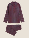 M&S Pure Cotton Striped Pyjama Set