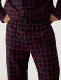 M&S Brushed Cotton Checked Pyjama Set