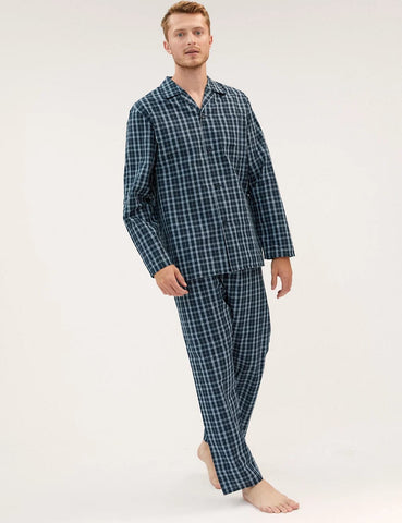 M&S
Cotton Blend Checked Pyjama Set