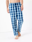 M&S Pure Cotton Checked Pyjama Set