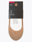 M&S 3 Pair Pack Low Cut Footsies