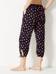 M&S Pure Cotton Dotty Cropped Pyjama Bottoms