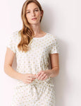M&S Glitter Star Print Short Sleeve Pyjama Top