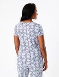 M&S Printed Short Sleeve Pyjama Top