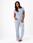 M&S Printed Short Sleeve Pyjama Top
