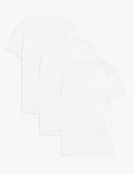 M&S 3pk Pure Cotton V-Neck T-Shirt Vests