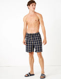 M&S 2 Pack Cotton Checked Pyjama Shorts