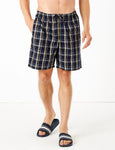 M&S 2 Pack Cotton Checked Pyjama Shorts