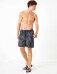 M&S 2 Pack Cotton Checked Pyjama Shorts