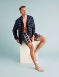 M&S 2 Pack Pure Cotton Checked Pyjama Shorts