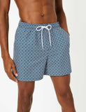 M&S Swimwear | Mens Quick Dry Geometric Swim Shorts Blue Mix