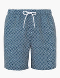 M&S Swimwear | Mens Quick Dry Geometric Swim Shorts Blue Mix