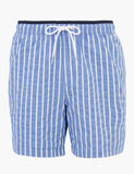 M&S Swimwear | Mens Seersucker Swim Shorts Blue Mix