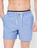 M&S Swimwear | Mens Seersucker Swim Shorts Blue Mix