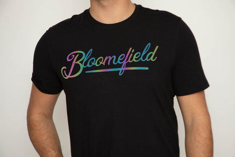 BLOOMEFIELD REFLECTIVE TEXT CREW NECK TEE