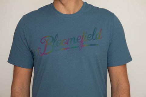 BLOOMEFIELD REFLECTIVE TEXT CREW NECK TEE