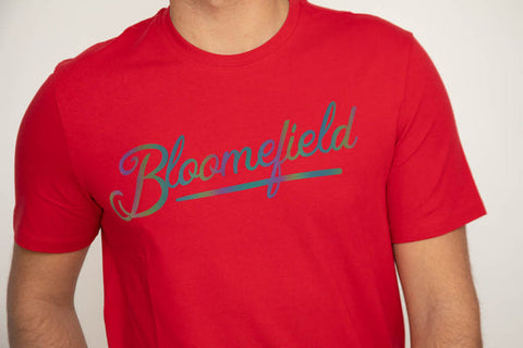 BLOOMEFIELD REFLECTIVE TEXT CREW NECK TEE