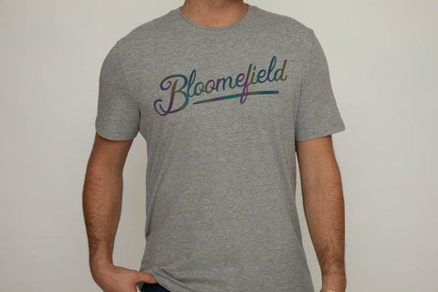 BLOOMEFIELD REFLECTIVE TEXT CREW NECK TEE