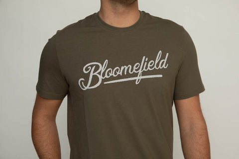 BLOOMEFIELD LARGE LOGO PUFF TEXT CREW NECK TEE