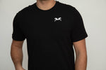 BLOOMEFIELD DOUBLE HORSE LOGO CREW NECK TEE WITH BACK TEXT