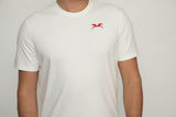 BLOOMEFIELD DOUBLE HORSE LOGO CREW NECK TEE WITH BACK TEXT