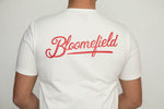 BLOOMEFIELD DOUBLE HORSE LOGO CREW NECK TEE WITH BACK TEXT