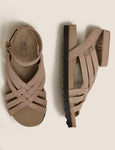 M&S Suede Strappy Flat Gladiator Sandals