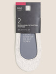 M&S 2pk Ultra Low Cut Footsies